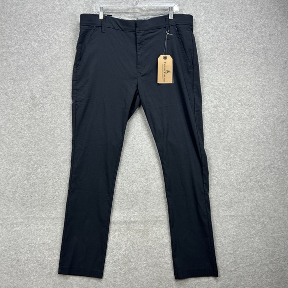 Tailor Vintage Pants Mens 38x32 Coal Black Performance Tech Canaan Slim Fit NEW - Picture 1 of 14